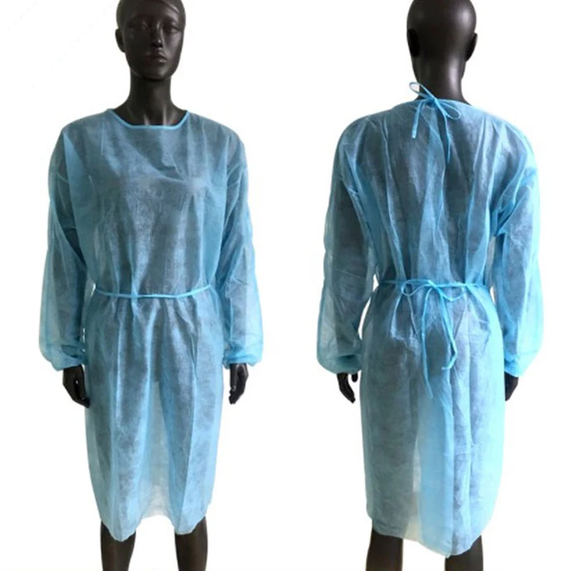 Surgical Gowns Waterproof PP Medical Non Woven 30 Gsm Ppe Surgical PPEkit Disposable Clothing Isolation Gown Level 1