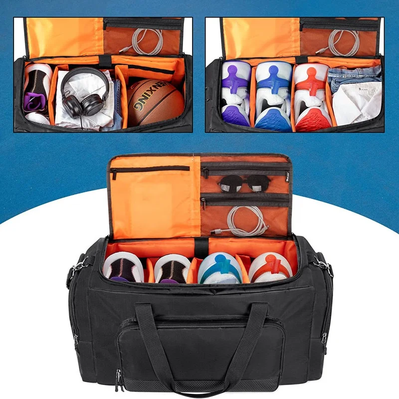 Пользовательская сумка для кроссовок с регулируемыми отделениями, спортивная сумка для переноски кроссовок, спортивная сумка для путешествий