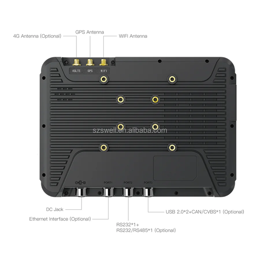 IP65 10inches BT5.2 dual WiFI 4G 1000nits vehicle-mount terminal rugged Android tablet