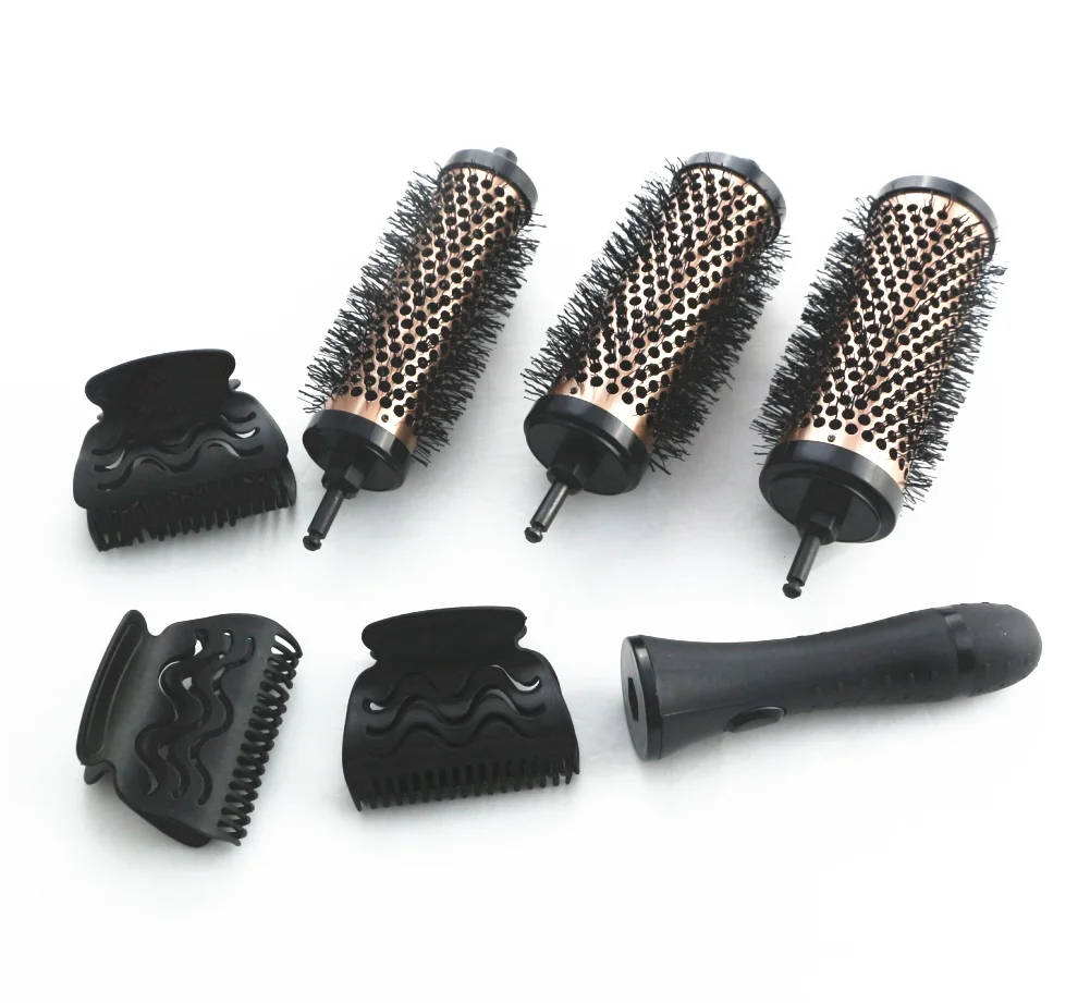 Detachable hair brush set with clips new style ceramic ionic removable handle hair brush