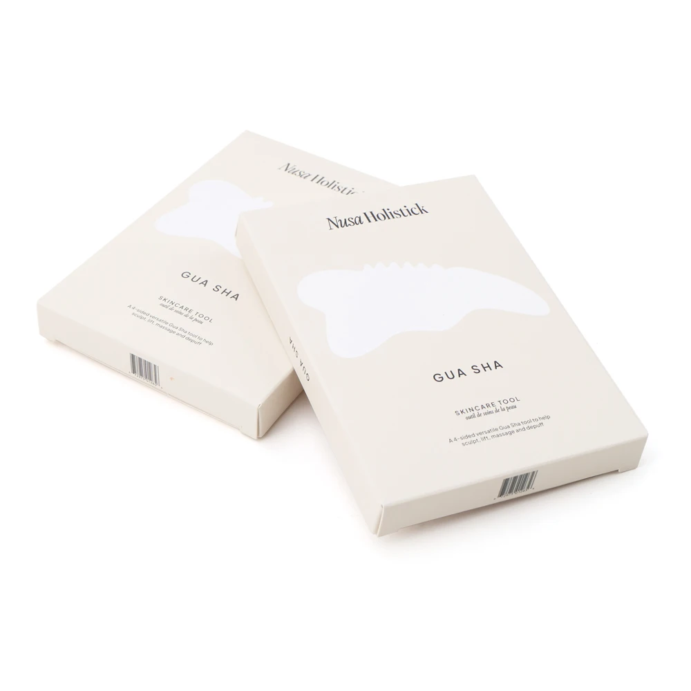 custom logo cardboard gua sha set box for cosmetic brushes tools packaging lotion serum women skin care products packing box