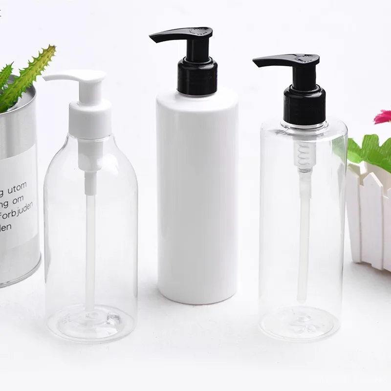 300ml 400ml 500ml custom plastic shampoo bottle with lotion pump