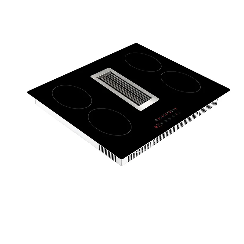 Factory China Manufacturer CE Certification Induction Hob With Downdraft Extraction Hood  4 Burners Built In Induction Cooker