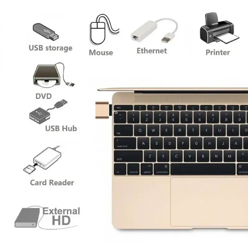 2021 Новый USB 3 0 Type-C и разъемом типа «мама» Тип C USB-C преобразователь OTG для мыши клавиатуры флэш-диск