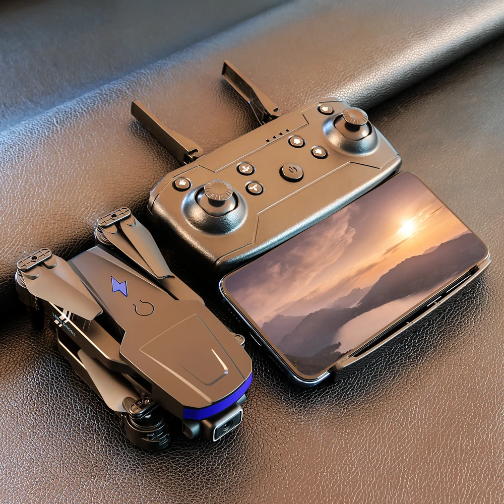 2021 Wholesale Mini Drones with 4K HD camera dual lens drone-avec-cam pocket drone with LED light WIFI RC Plane Toys