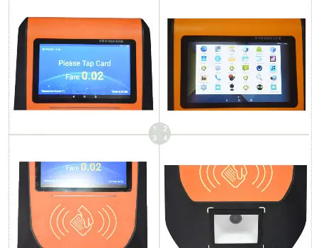 Public transportation RFID smart card reader bus cashless card payment terminal bus fare collection system