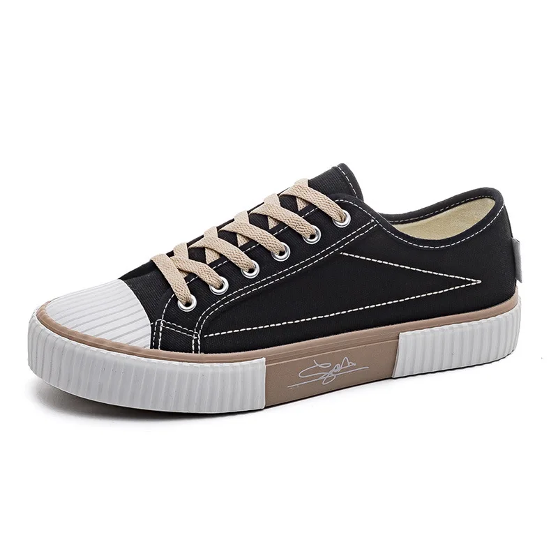 Autumn Low Men Women Round Toe White Canvas Casual Shoes Outdoor Non Slip New Fashion Canvas Flat Shoes Breathable Soft Soled