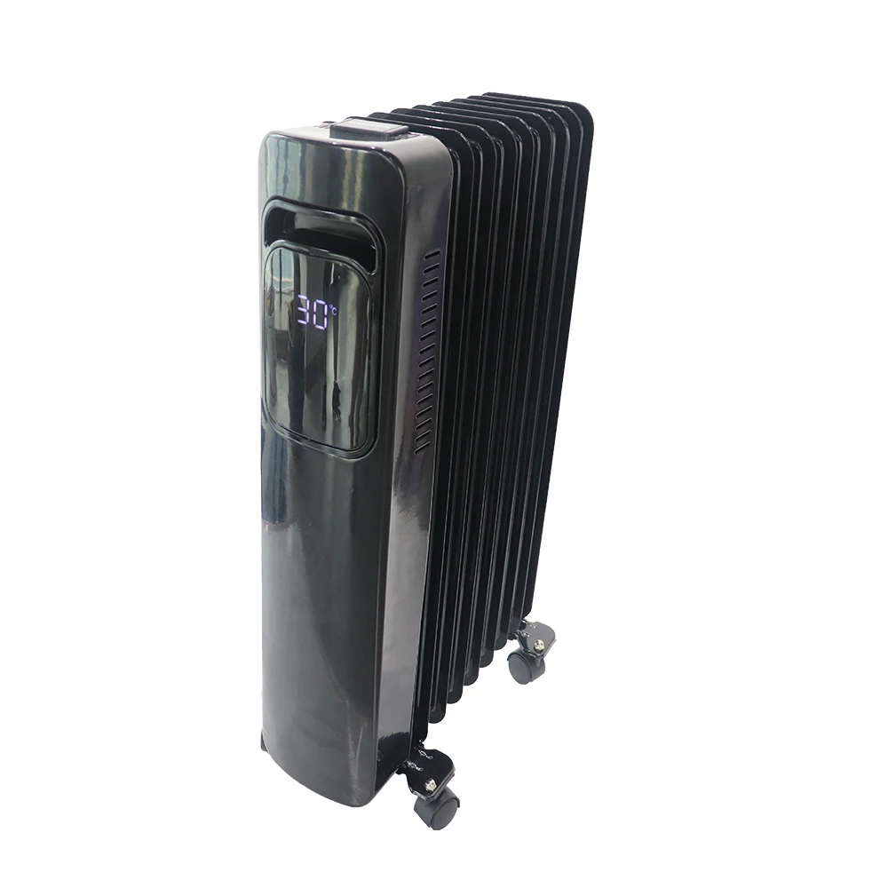 2020 NEW design oil heater oil radiator LCD display remote control touch screen  wifi function wheels  tip over switch overheat