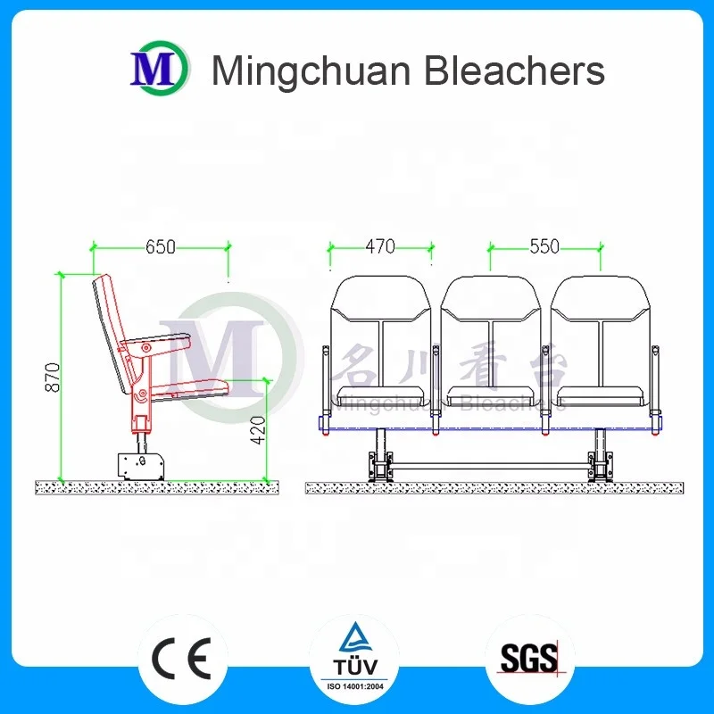 Ceremony folding chair telescopic bleachers electric retractable tribune portable grandstand