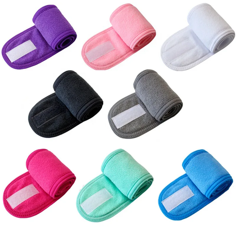 Custom logo facial fabric microfiber hairbands beauty salon washing face headband skincare makeup Spa Headband
