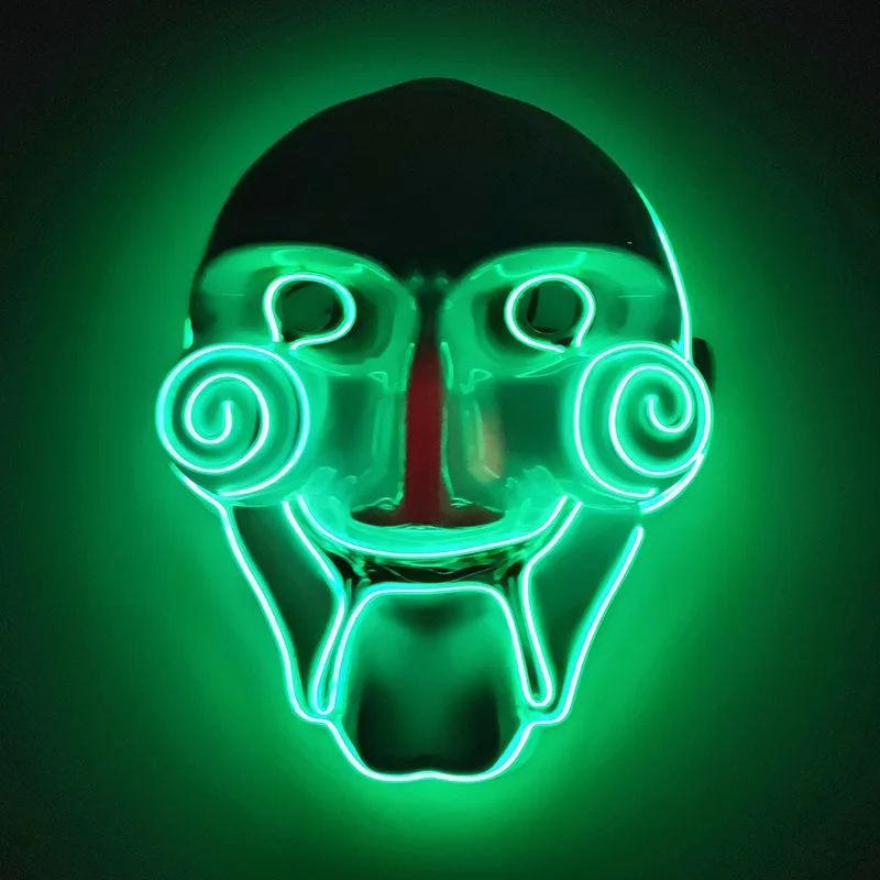 Glowing Skeleton Party Masquerade Mask for Halloween Cosplay Carnival Party Gothic Style Luminous Mask for Ball Costume
