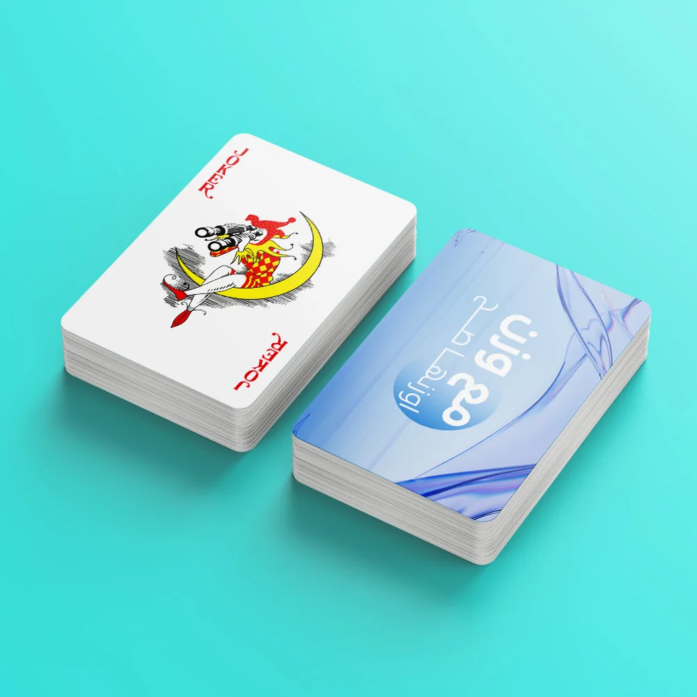 Free Sample Custom Logo Printed Plastic Waterproof Poker PVC Jackaroo Playing Cards