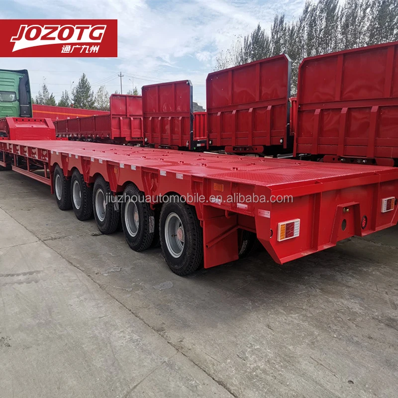 OEM Wind Turbine Blades Machine Transport Trailer Extendable Low Bed Semi Trailer for Wind Power Blades