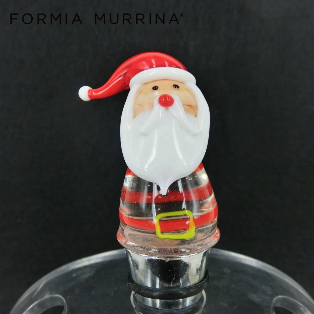 Great Christmas gifts Snow Santa Calus murano wine bottle stopper