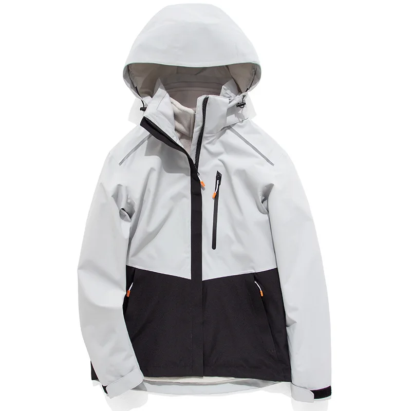 Winter-Windproof Outdoor Fleece Jacket For Women  Men And Inner Fleece Can Be Removed
