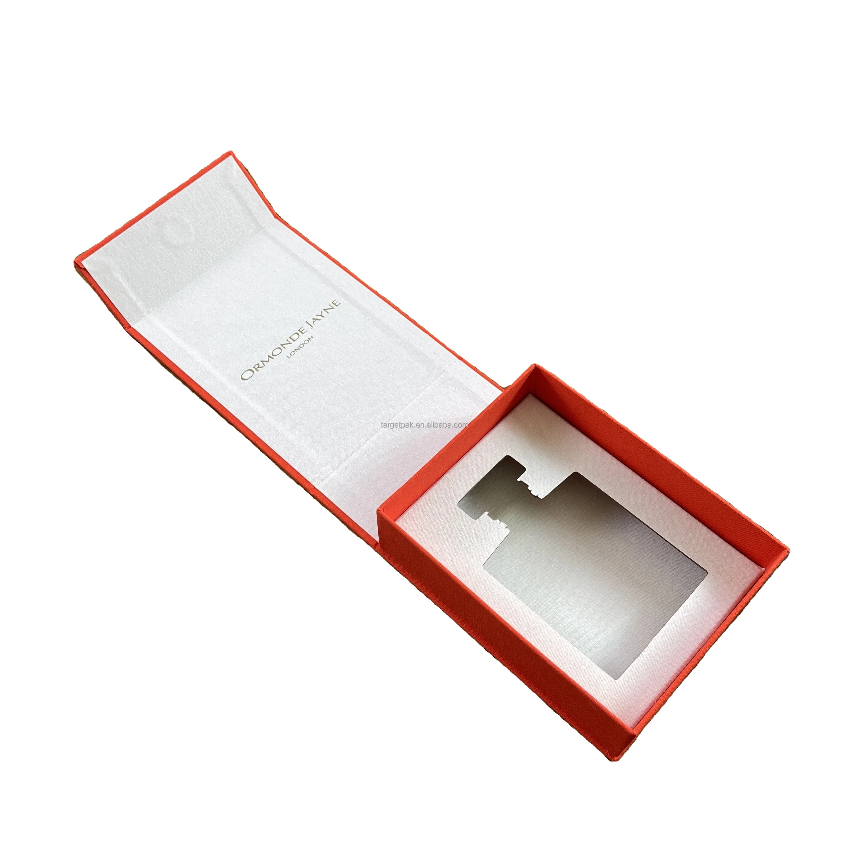 Perfume Wine package Wine in Box Luxury Single Long Magnetic Lid Book Shape Whisky Wine Paper Package Box with Cloth Dividers