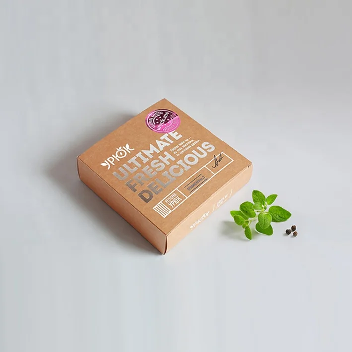 Изготовленная на заказ Высококачественная коробка для упаковки еды из крафт-бумаги на вынос фаст-фуда