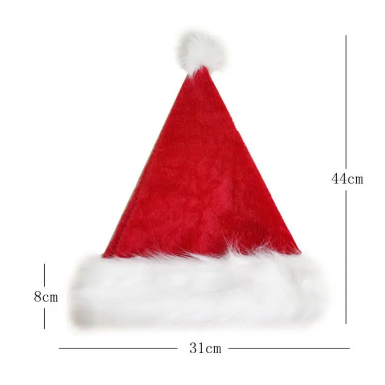 Red Velvet Fluffy Adult and Kids Funny Led Christmas Hats With Lights