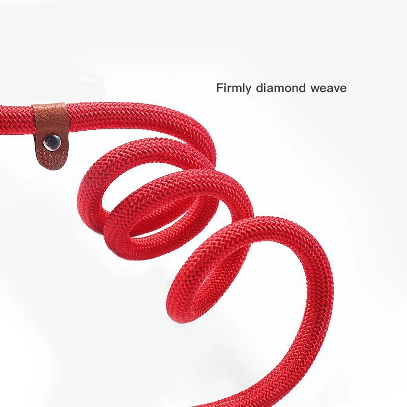 5 Feet Slip Lead Dog Leash Reflective No Choke Strong Braided Rope Slip-on Training Leash With Comfortable Handle Training Lead