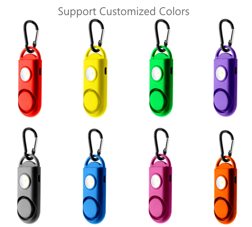Wholesale 120DB safesound Personal siren alarm Emergency portable security Alert Attack Panic Keychain Safety alarm