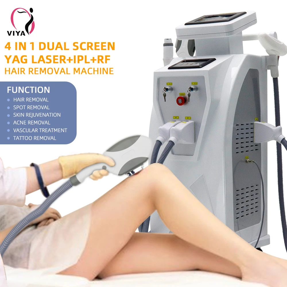 OPT01 3 IN 1 hair/tattoo removal beauty machine Laser+IPL+Cold RF equipment