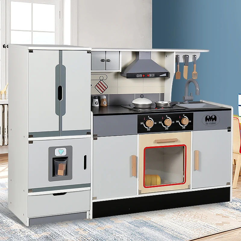 High Quality Kids Wooden Kitchen Toy Simulation Boys Girls Toys Kitchen Sets Eor Friendly