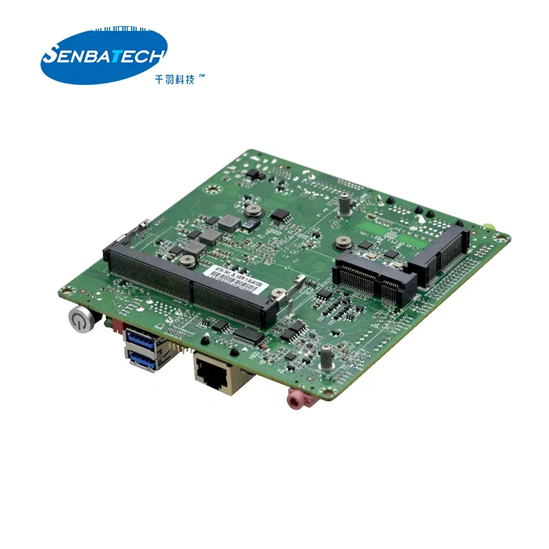 Mini Size itx Fanless Cooling Motherboard Support SSD and Single Channel 2400MHz DDR4 Memory Thin Client Mainboard