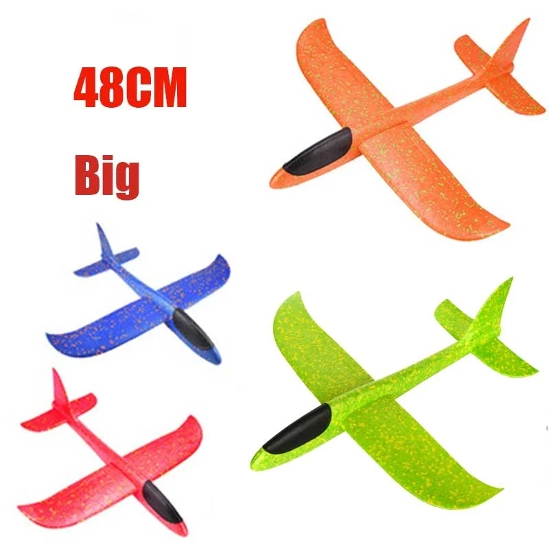 48CM Big Hand Launch Throwing Foam Plane EPP Airplane Model Glider Plane Toys Aircraft Model Outdoor DIY Educational Toys