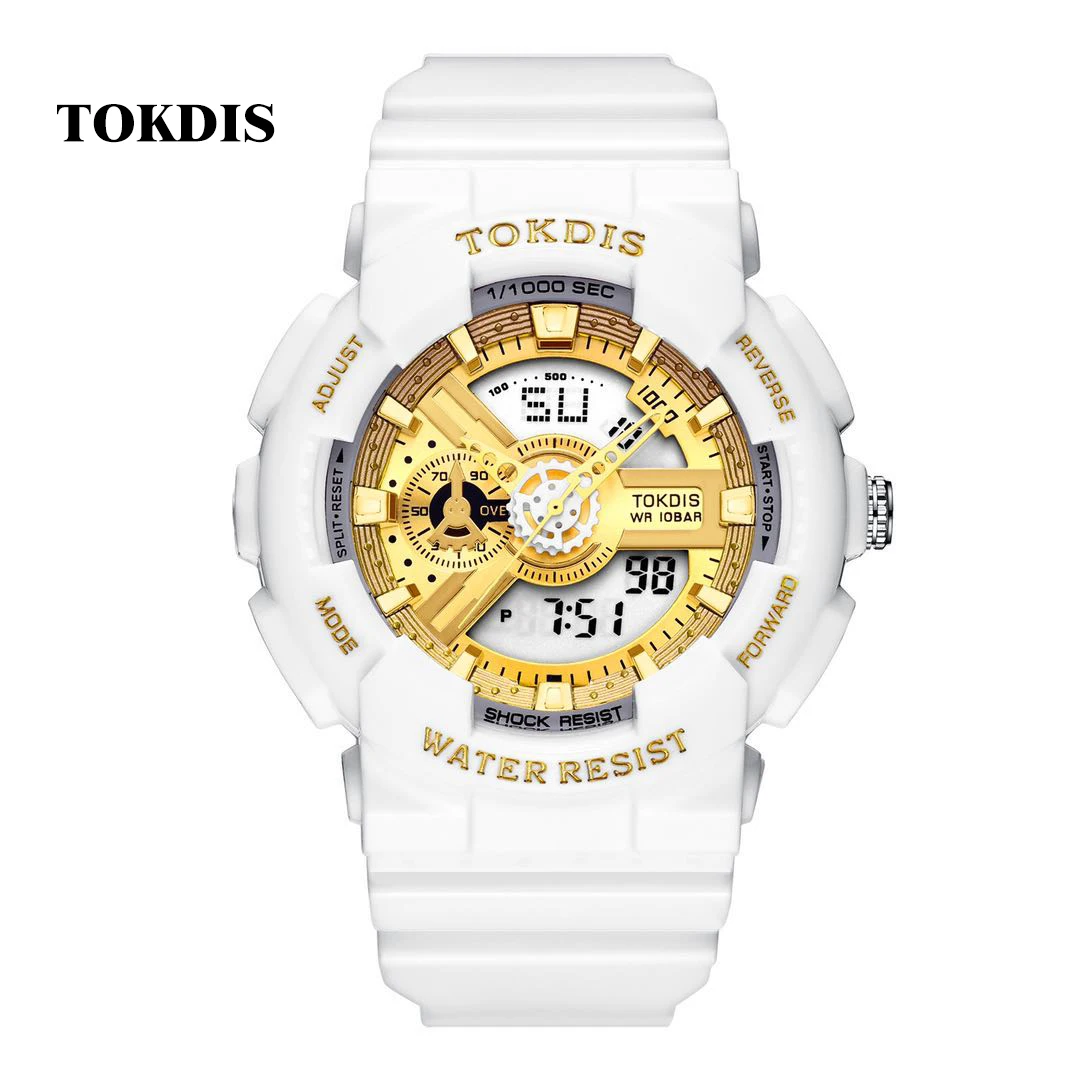 
50m Water Resistant Digital Wrist Unisex Watches Double Display Screen Outdoor Watch 