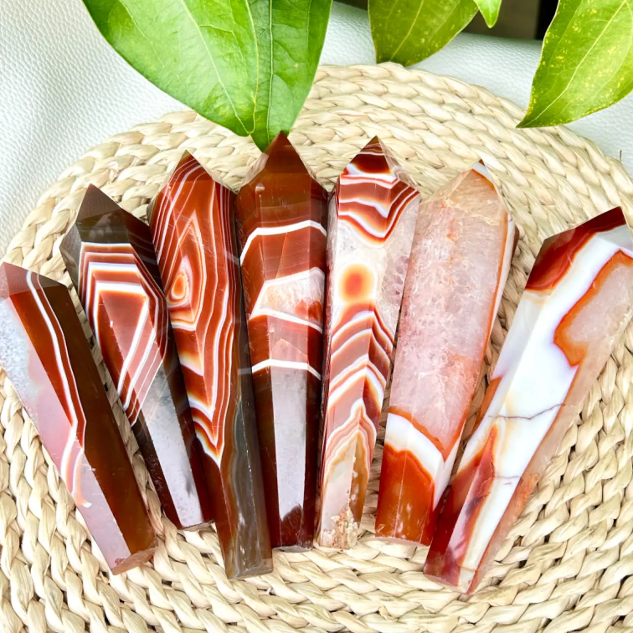 Wholesale Fanshi Natural Carnelian Scepter Crystal Wand Red Sick Agate Geode Polished Home Decor Feng Shui Mascot Crystal Crafts