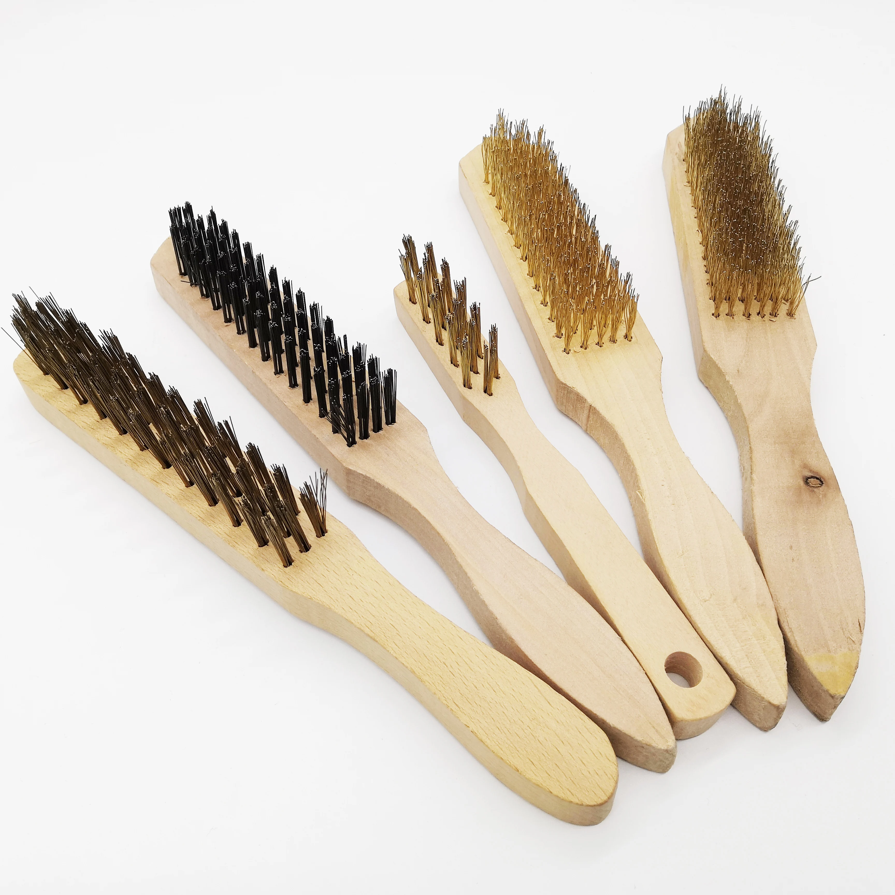 
Household Steel wire cleaning brushes OEM brass wire cleaning wooden handle Brush 