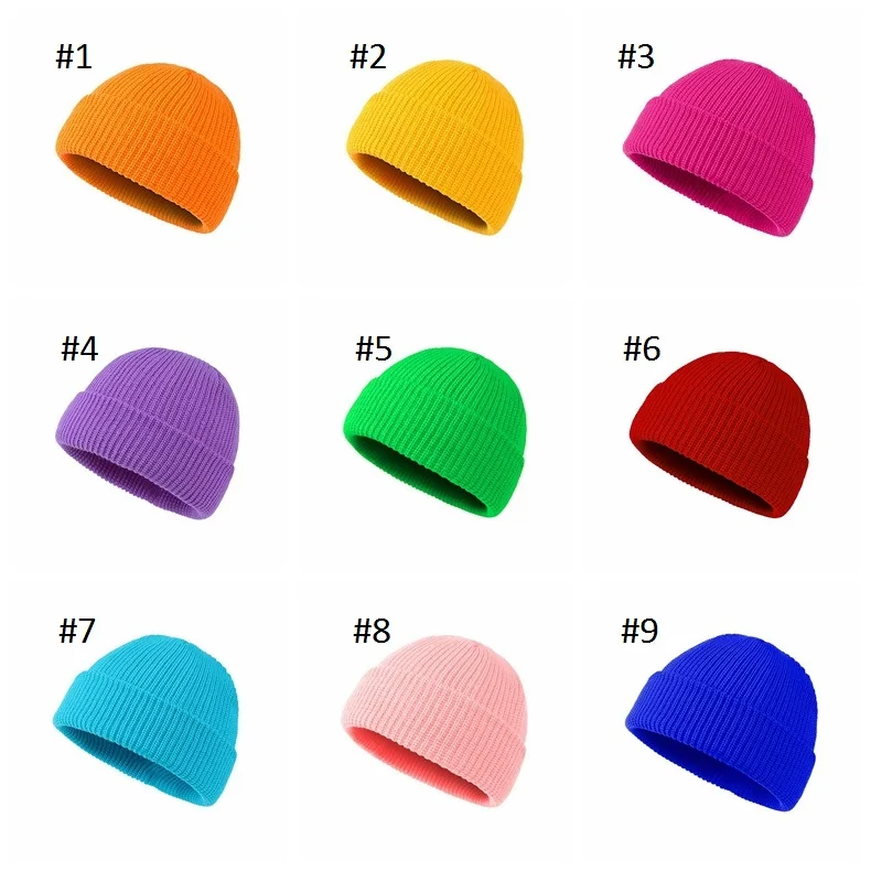 Fashion 25 Colors Men Fisherman Beanies Women Acrylic Knit Hats Trawler Beanie Hat Warm Winter Hats