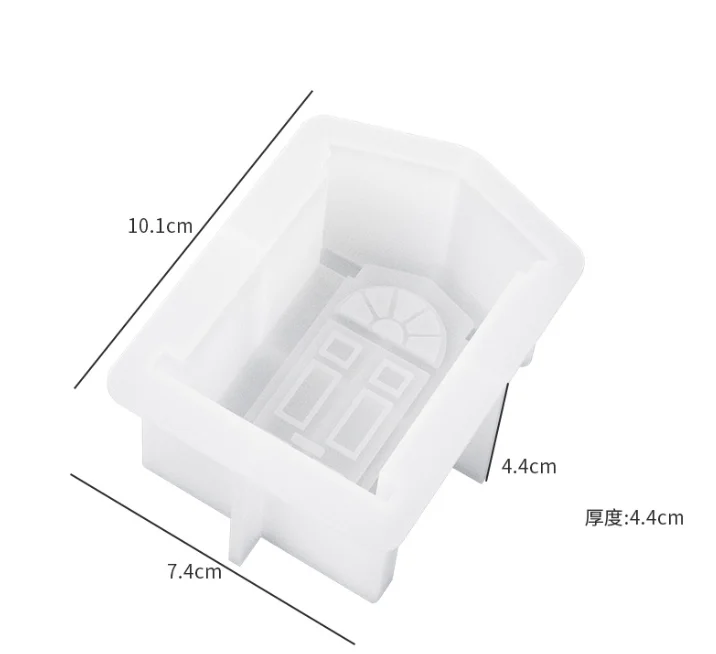 New door frame castle candle silicone mold Thickened house plaster decoration candle silicone mold