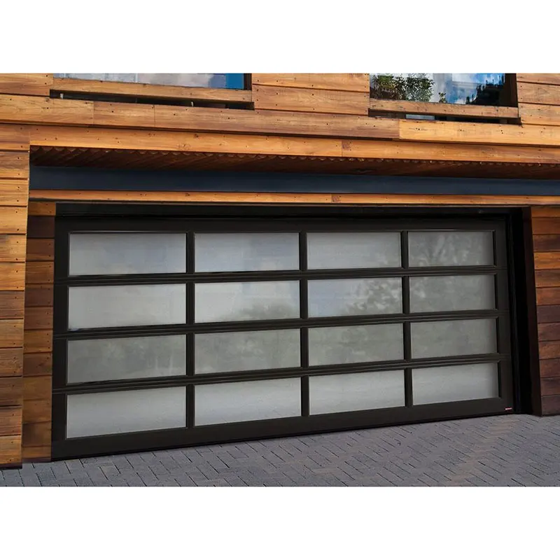 9x8 / 8x7 / 12x7 / 9x7 Modern Electronic Insulated Clear Glass Panel Car Garage Door For House