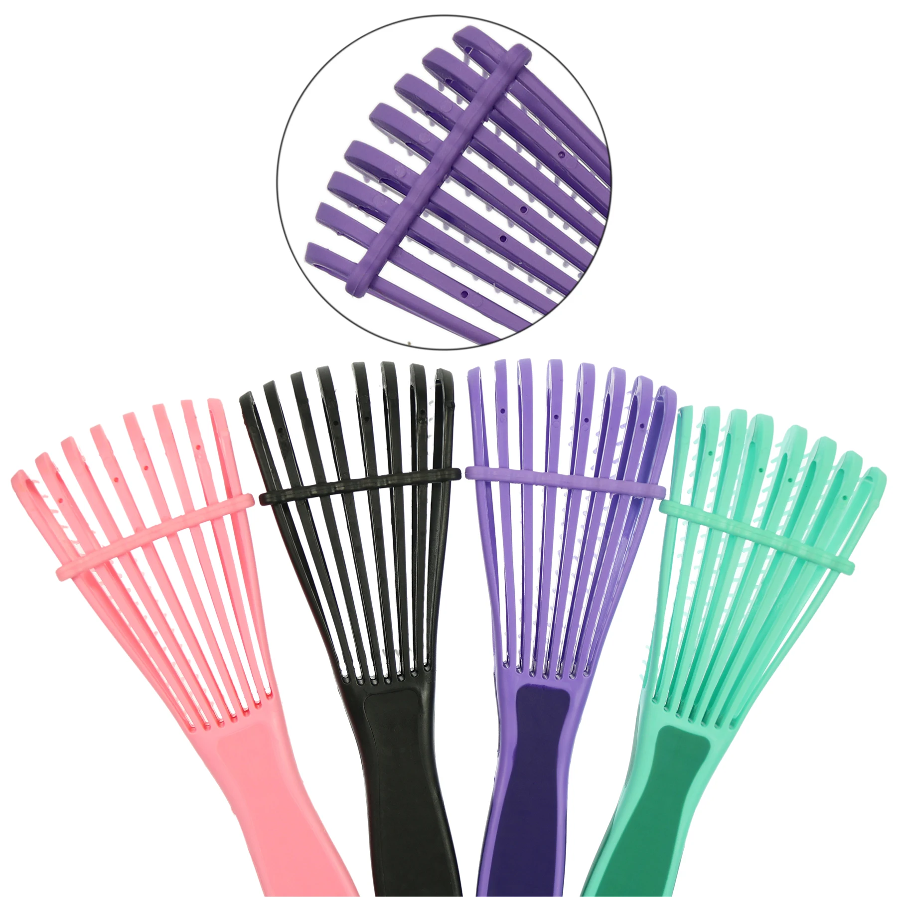 Shell Elastic Plastic Detangling Brush Detangling Hair Combs Hair Detangler Brush For Hair