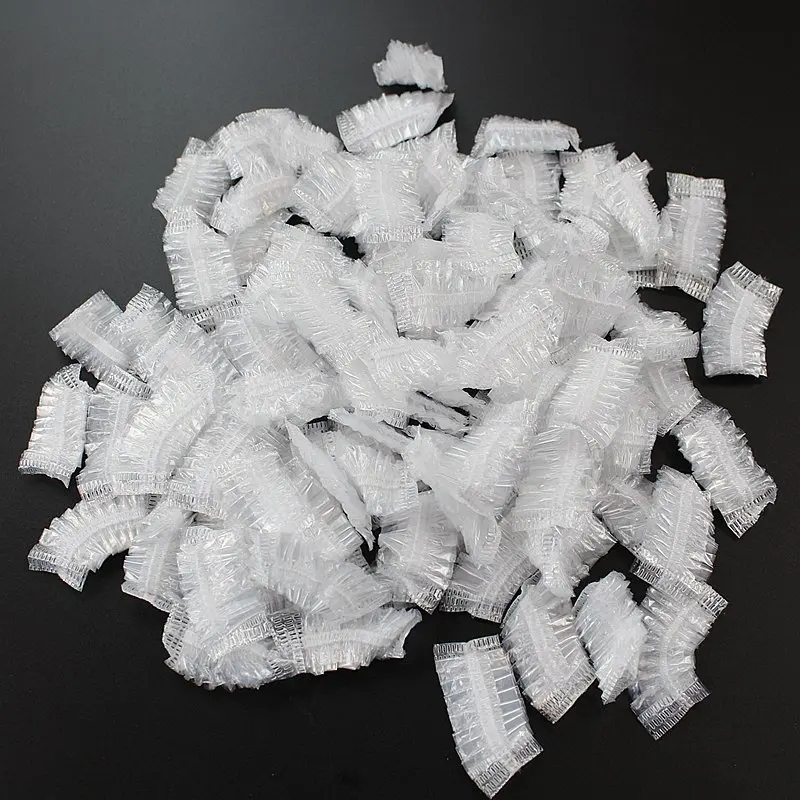 100 pcs/bag Protect Cover Bath Shower Salon Hair Disposable Earmuff Plastic Waterproof Ear Cover for Salon Showering