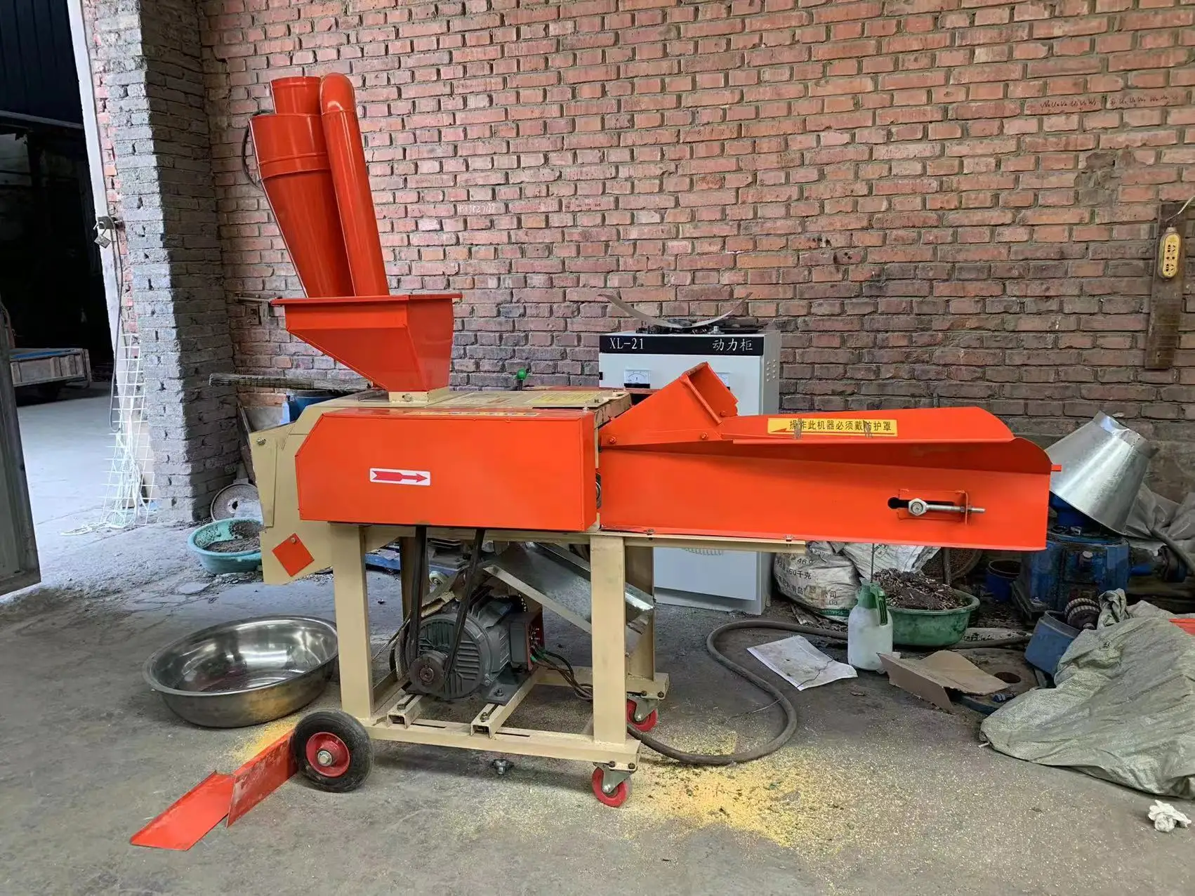 Wet and dry grass cut single phase chaff cutter corn straw chop sheep and chicken multi-purpose breeding hay cutter