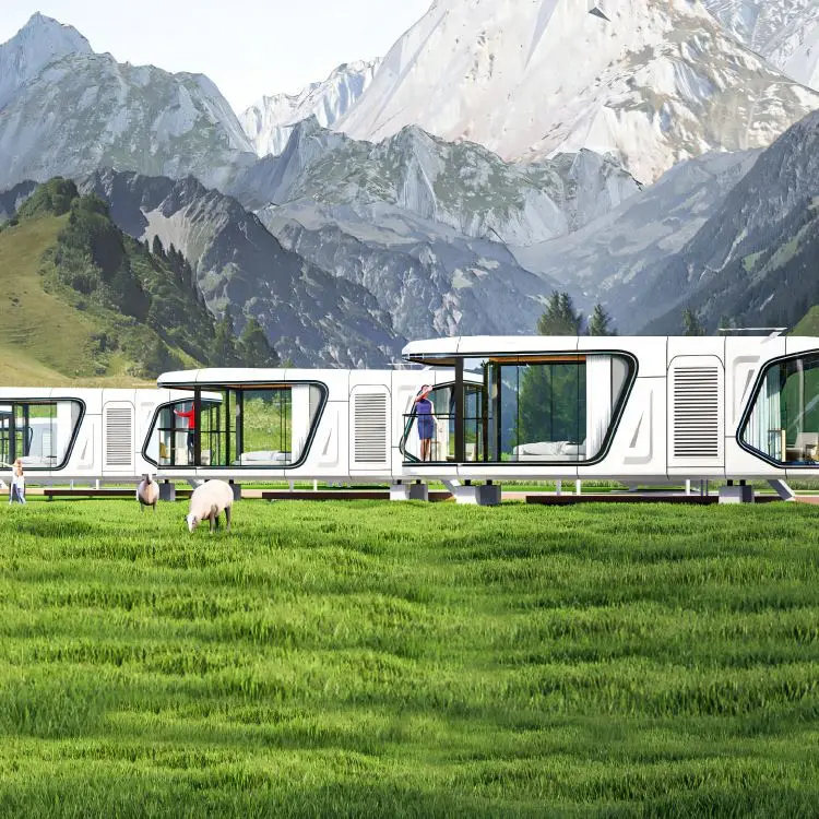 New Design Luxury Prefab Modular Cabin Movable Home Garden Pod Small Hotel Capsule House