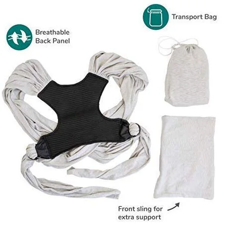 
X Style baby carrier wrap with 4 rings or without rings 