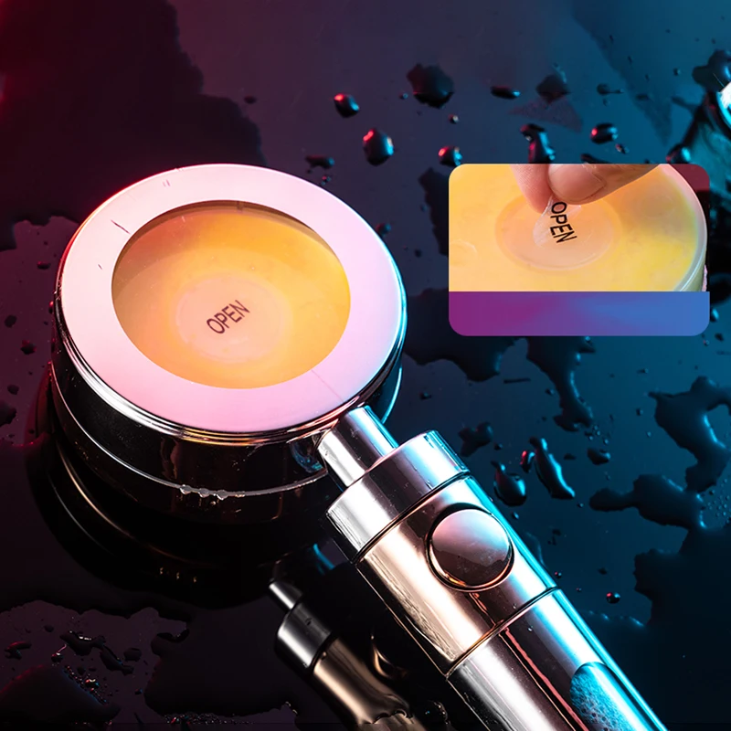 Multifunctional Abs Vitamin C Filter Water-saving Shower Head, White Shower Hand-held High-pressure Shower Head