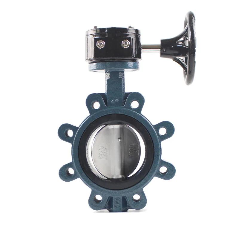10 inch 12 inch DN200 worm gear manual ductile iron wafer lug type fully-lugged lever operated butterfly valves