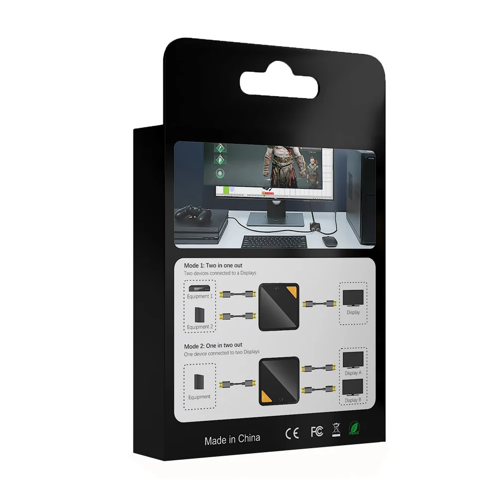 QH800 HD видео коммутатор настраиваемый Интерфейс два в одном двусторонний