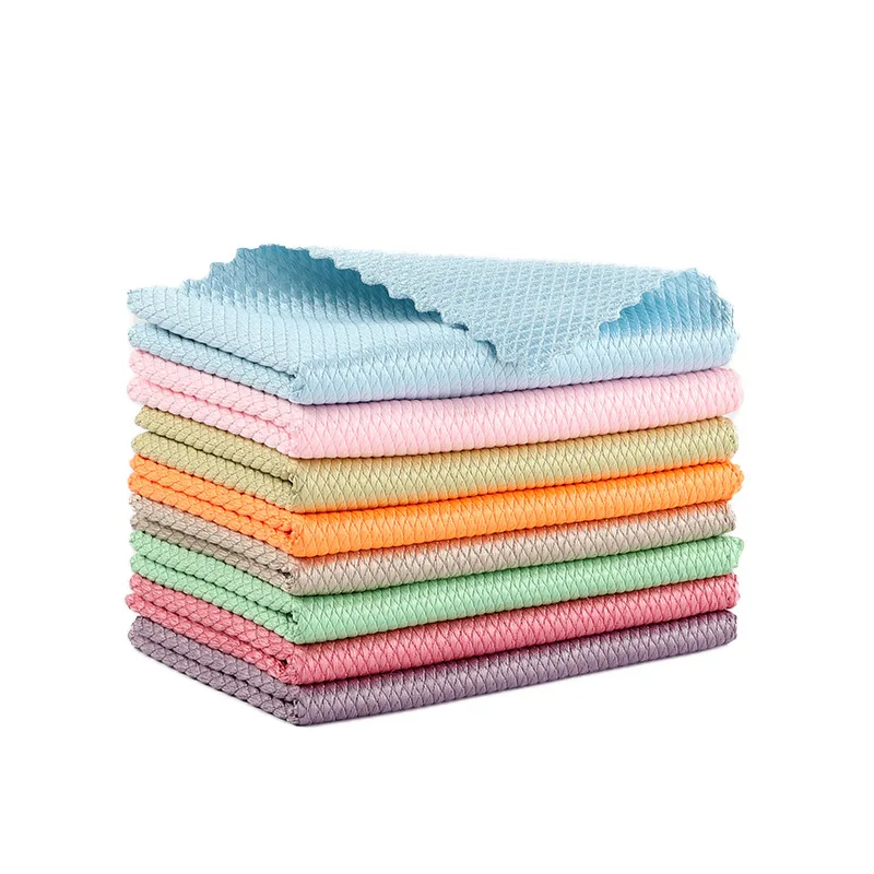 Factory Thickened Large Coral Wool Rag is non-shedding non-oil Easy to Clean  Dish Cloth Kitchen