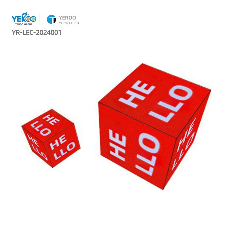 Outdoor IP65 Waterproof P2.5 4 Sided LED Cube Screen for Retail Stores