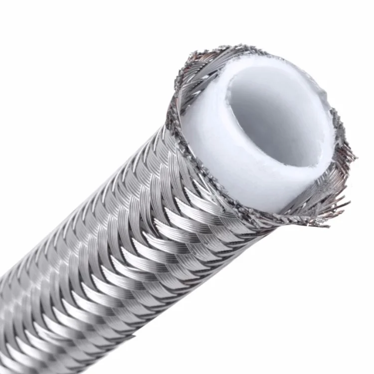 fuel injection hose stainless steel braided universal oil hose line   PTFE Hose for motorcycle and racing car