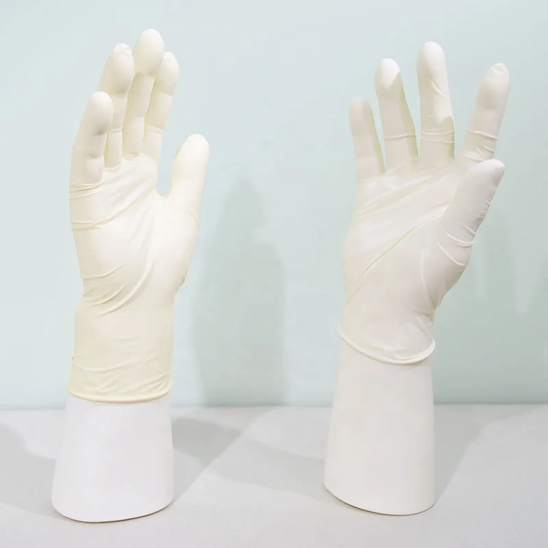 240mm wholesale latex glovees natural white examination glovee surgeon protection disposable powdered glovees medical grade