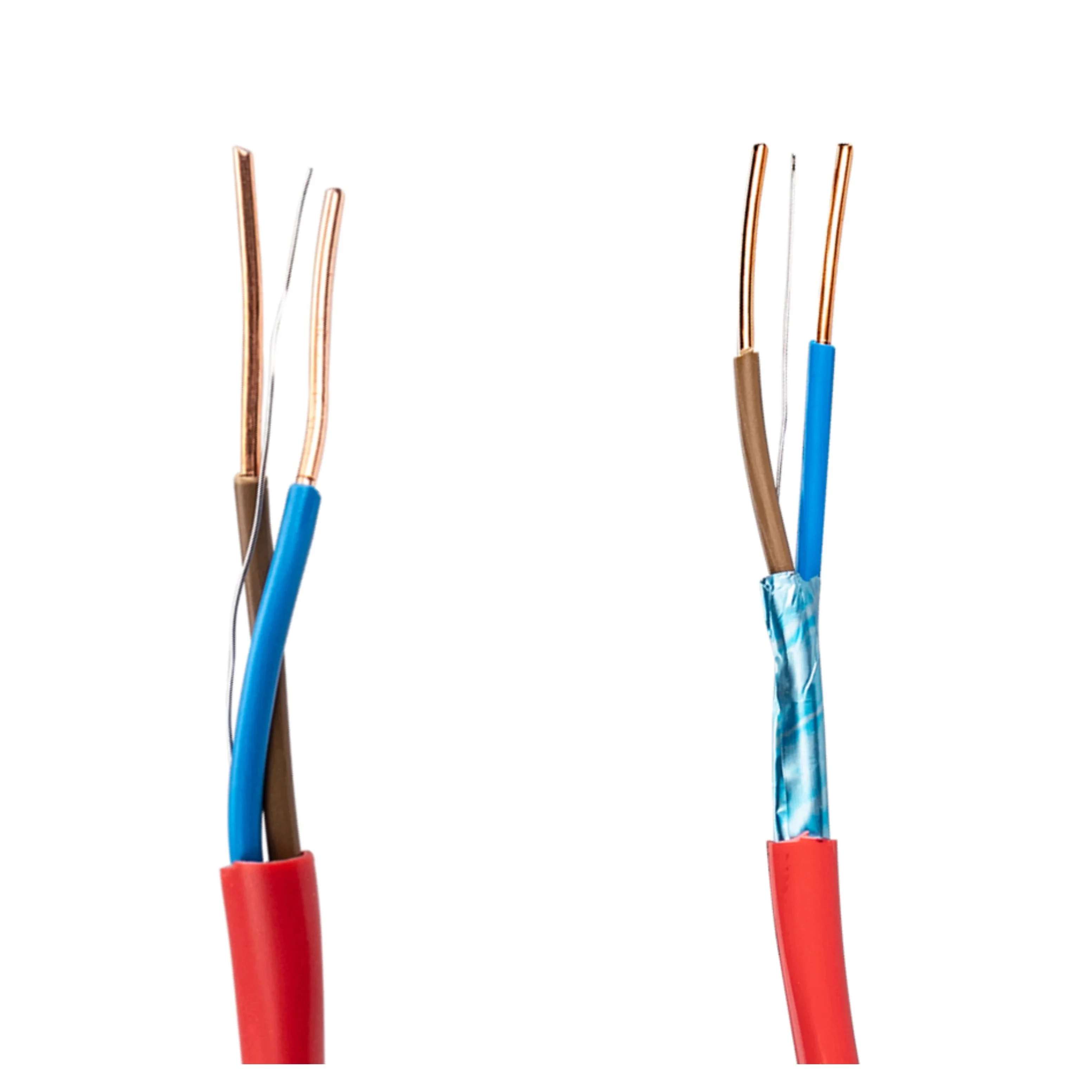 UL frls red color fire alarm cable 22 4 security wire 2c 2 core 1.5mm 2.5mm2 fire resistant cable