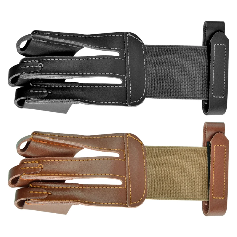 High Quality Cowhide Three Finger Protectors Archery Accessories For Outside Sport Shooting