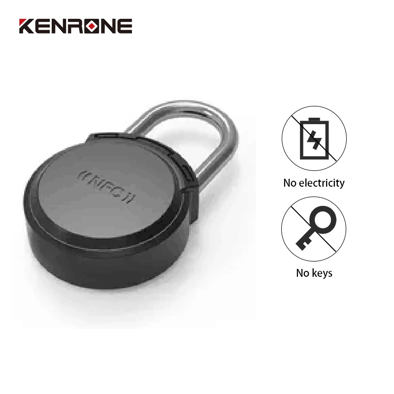 NFC Security Padlocks Unlock Without Battery Power Supply Smart Waterproof Padlock