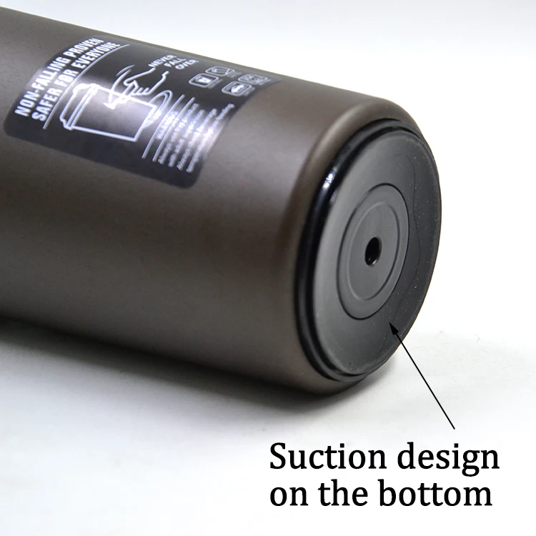 Non Slip Double Wall Vacuum Insulated Suction Cup Coffee Grounds Mug